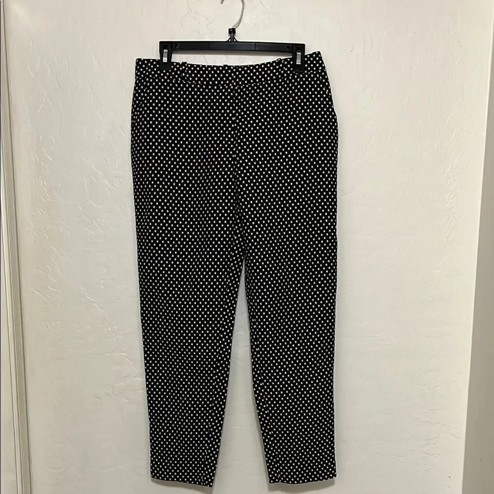 Kate Spade Margaux Cafe Dot Cropped Polka Dot Design Textured Pockets Pants